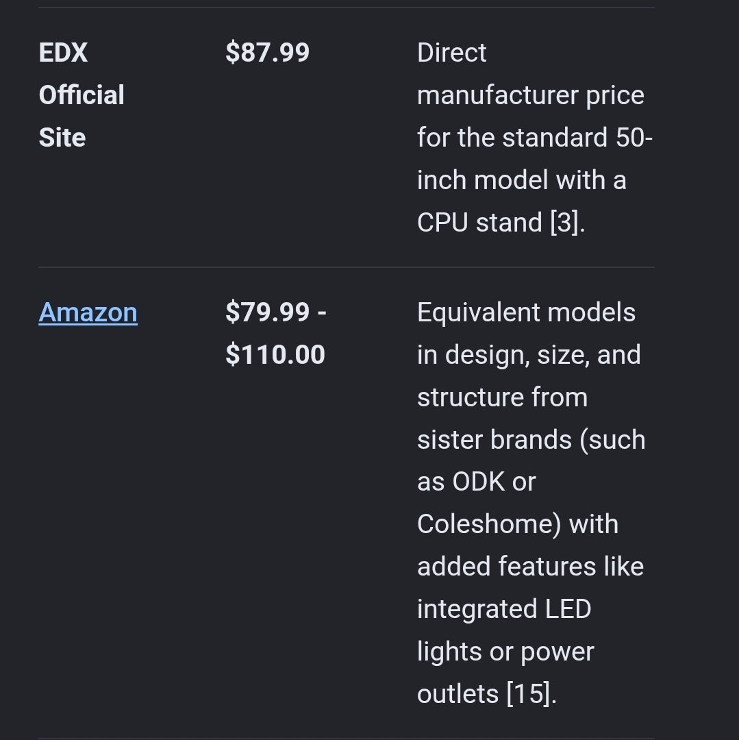 EDX 49-Inch L-Shaped Computer Desk – Modern Gaming and Home Office Corner Table with CPU Stand and Side Storage Bag (Black)